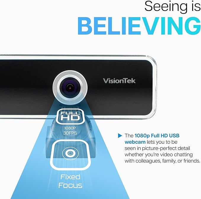 VisionTek VTWC20 Full HD Webcam, - Image 3