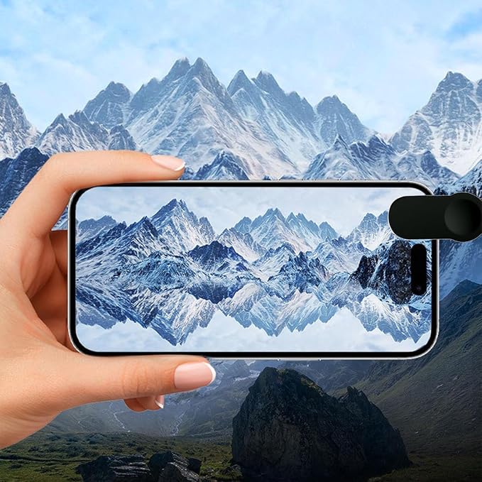 Smartphone Camera Mirror Reflection Clip Kit, Adjustable HD Glass Mirror Effect - Image 2
