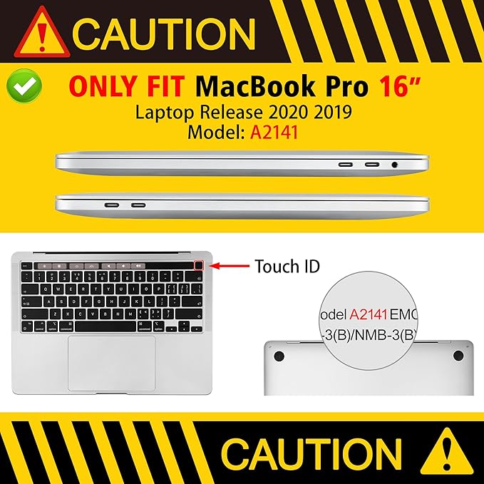 for MacBook Pro 16 inch Case 2019 2020 Release Model A2141, Plastic Hard Shell - Image 2