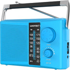 LEOTEC AM/FM Radio with Best Reception, AC or Battery Operated Portable Radio by LEOTEC