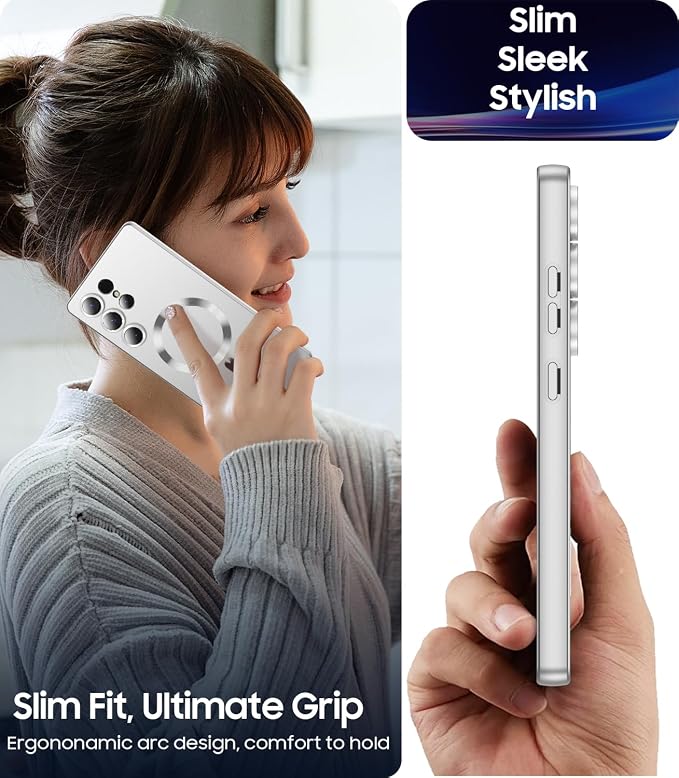 Magnetic for Samsung Galaxy S25 Ultra Case Slim Soft Silicone Bumper Shockproof - Image 7