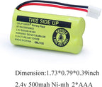 BT18433 BT28433 BT184342 BT284342 BT1011 BT-1011 2.4V 500mAh Ni-MH Replacement - Image 2