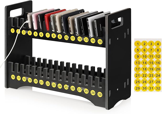 Cell Phone Holder Classroom Cell Phone Storage 2-Tier Multiple Cell Phone Stand by Ozzptuu
