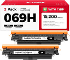 069H 069 Black Toner Cartridge Set 2-Pack MF753Cdw High Capacity Replacement by JCTONER