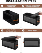 6 Packs DVD Storage Box with Visible Window, Dustproof DVD Case Holder - Image 4