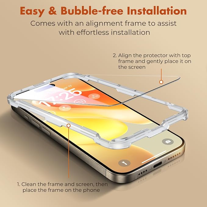 UNBREAKcable Screen Protector for iPhone 15 Pro Max, Double Shatterproof - Image 3