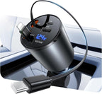 Retractable Car Charger, 4 in 1 Fast Car Phone Charger by CSODINCE