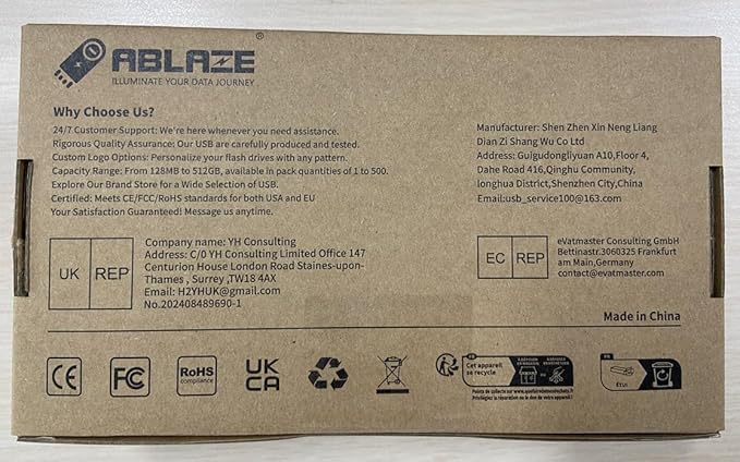 ABLAZE 128MB USB Flash Drive 100 Pack, USB 2.0 Thumb Drives Bulk Memory Sticks - Image 10