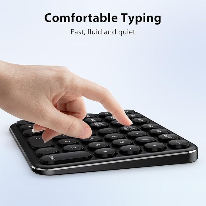 iClever Bluetooth Number Pad, Portable Wireless Number Pad, Aluminum - Image 5