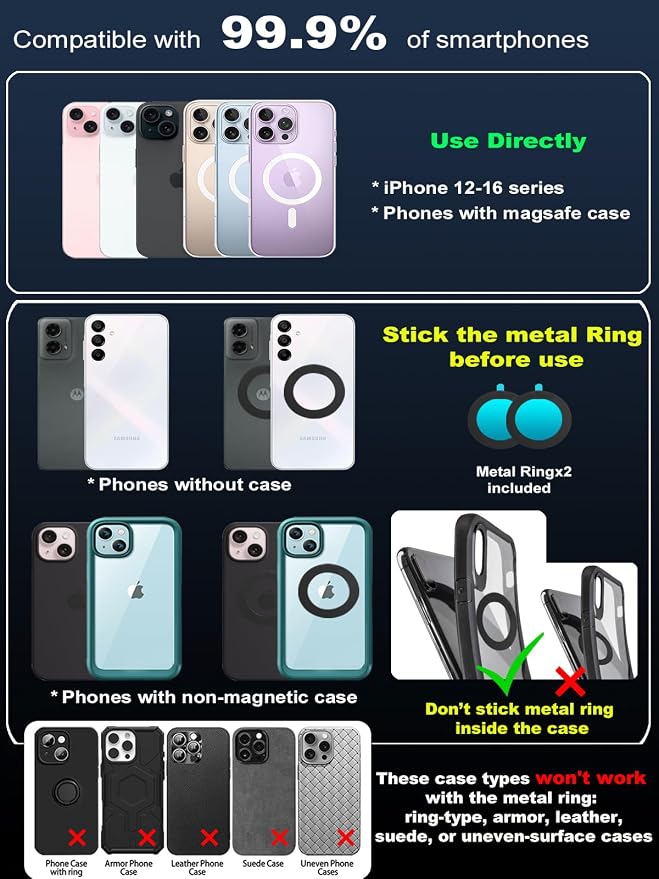 Upgraded 360° Nano Gel Vacuum Magnetic Phone Holder, Car Phone Holder - Image 7