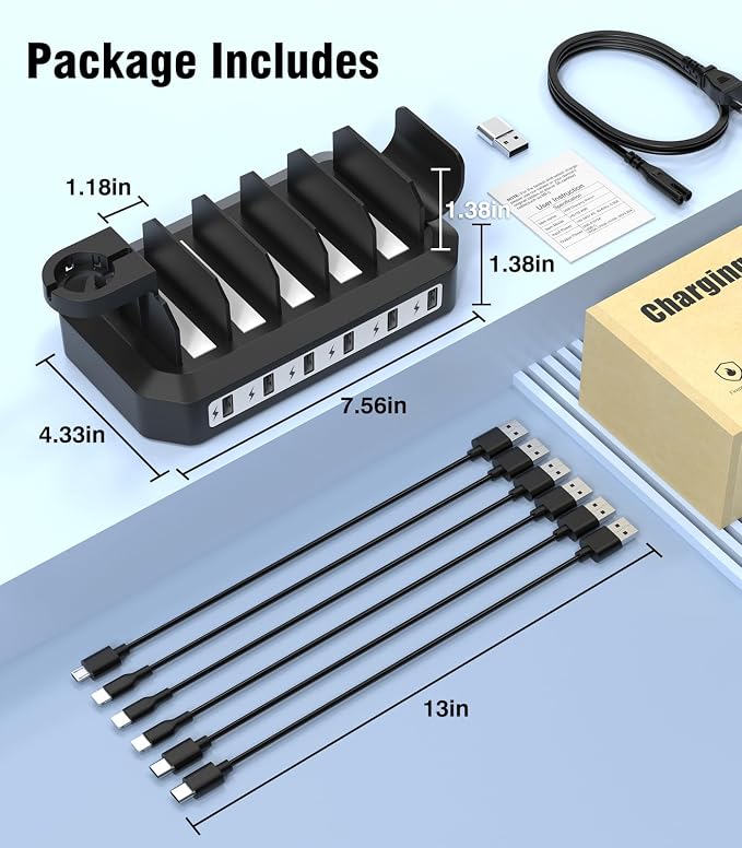 6 IN 1 Fast Charging Station for Multiple Device【Durable & Safe Charging】6 - Image 7