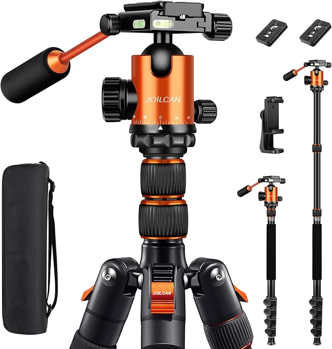 Camera Tripod, Converts to Monopod, Holds 35lbs by Victiv