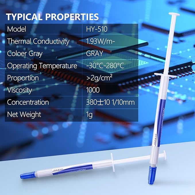 HY510-10PCS CPU Thermal heatsink Paste Silicone Grease Compound Carbon Based - Image 2