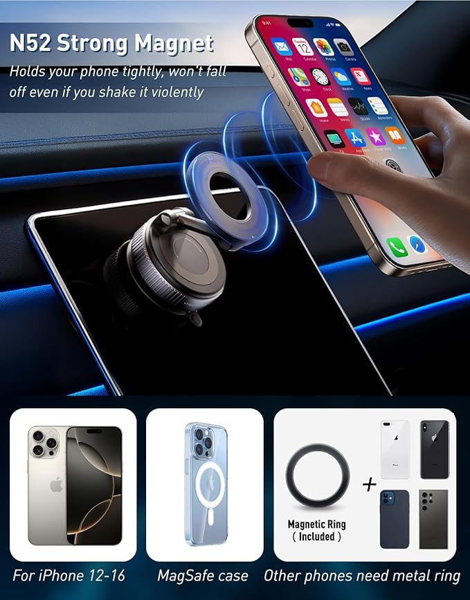 Cell Phone Holders for Your Cars/Gym/Mirror Mount for iPhone & Android Upgraded - Image 4