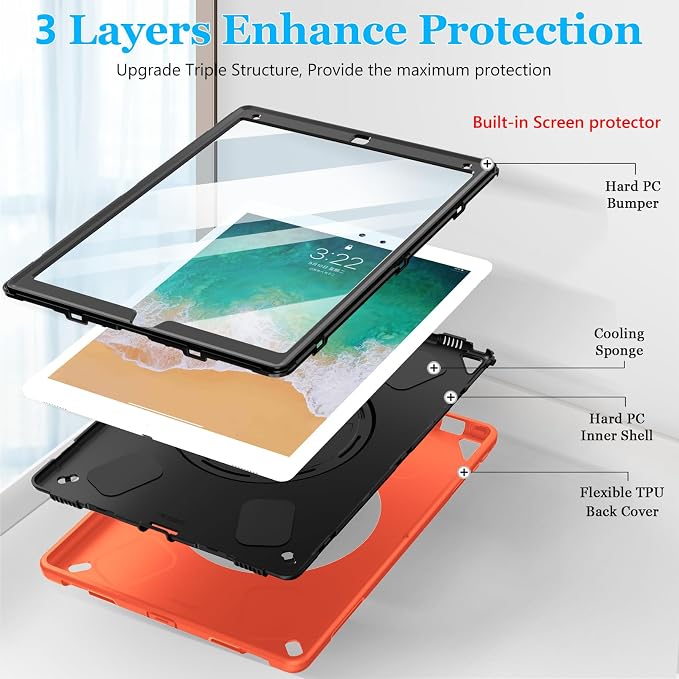 Case for iPad Pro 12.9 2nd Generation 2017 & 2015 1st Generation, Heavy Duty - Image 6