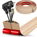 Floor Cord Cover Cavity 0.8"x0.37" Self Adhesive Cord Hider, 10FT Low Profile by DBHXXMB-HH