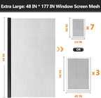 Window Screen Door Repair Kit, Durable Fiberglass Mesh Roll - Image 2