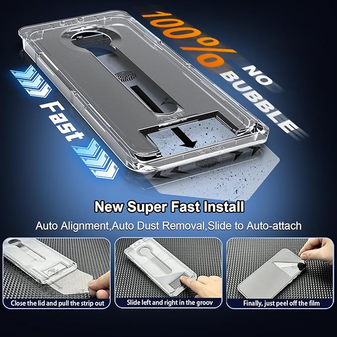 OneFish Screen Protector Glass for iphone 16, Airbag Edge Protection, 9H Glass - Image 2