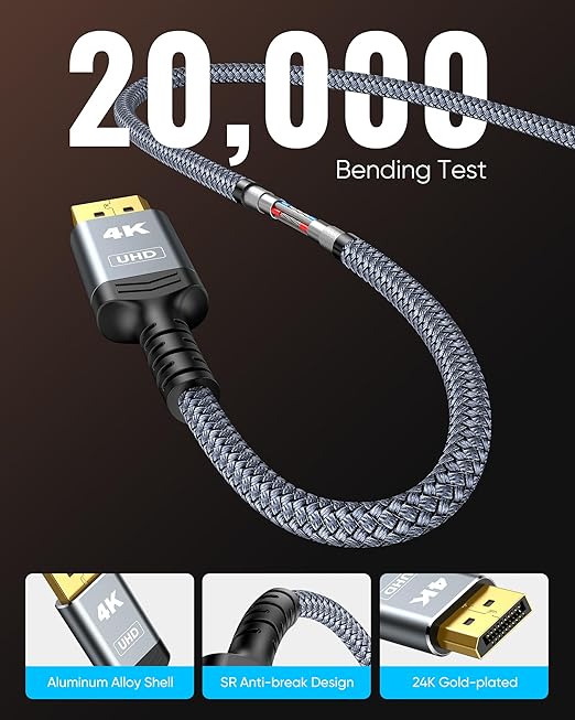 Highwings 4K DisplayPort to HDMI, Uni-Directional Only, 6.6ft DP to HDMI 1.4 - Image 6