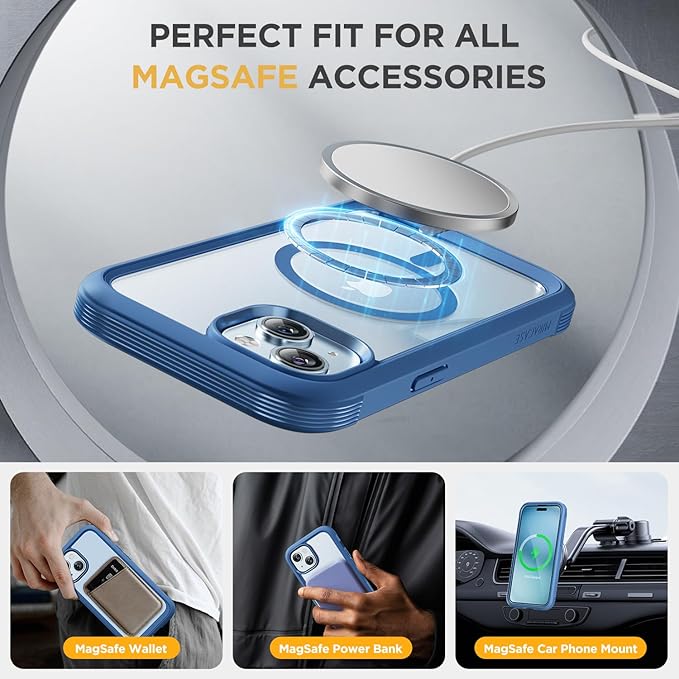 Miracase Magnetic for iPhone 14 Case 6.1", Full-Body Protective Bumper 14 Phone - Image 3
