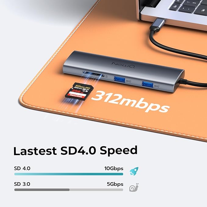 USB C to USBC Hub Dual/Triple Monitor, USBC Splitter 4K@30-60Hz - Image 6