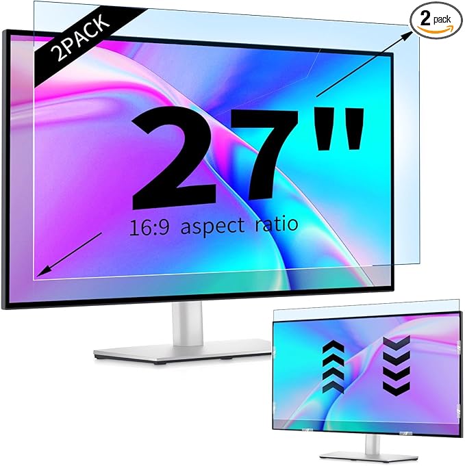 IPROKKO 【2 Pack】 27 inch Anti-Blue Light monitor Screen Protector by IPROKKO