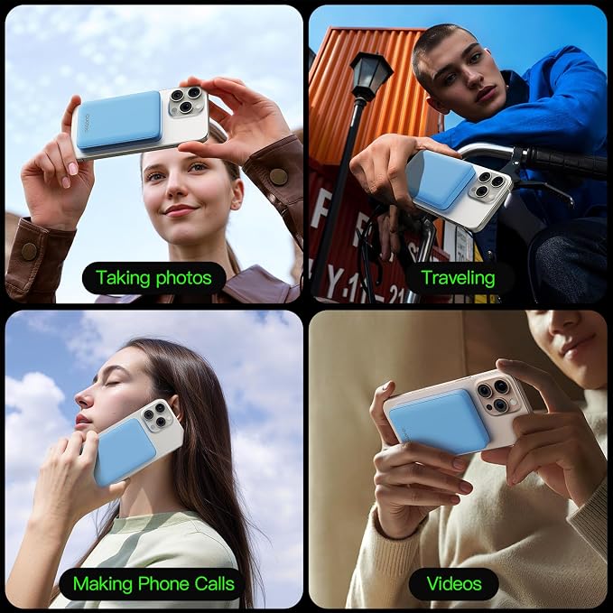 2025 Magnetic 15W Power Bank for iPhone, 5000mAh Magsafe Battery Pack - Image 8