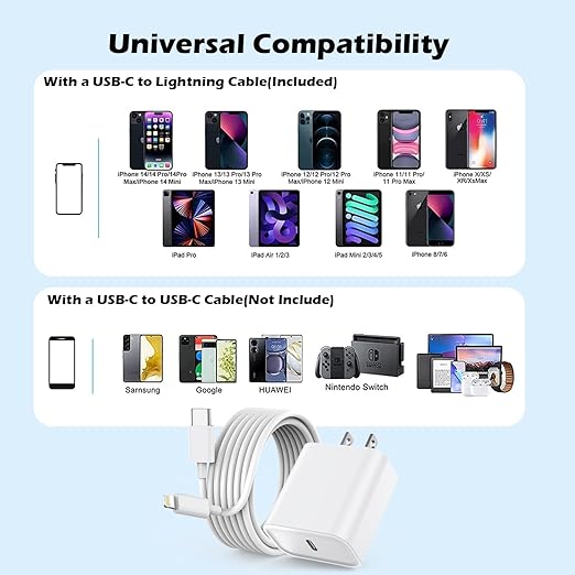 Fast Charger iPhone, 10 Feet iPhone Charger, Super Fast Charging Block - Image 6