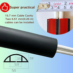 3.3ft Self Adhesive Floor Cord Cover, Heavy Duty Soft PVC Cable Protector and - Image 2