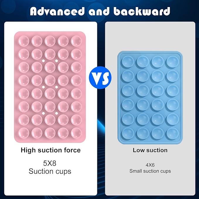 2PACK Silicone Double Sided Suction Phone Case Mount, Detachable Hands Free & - Image 4