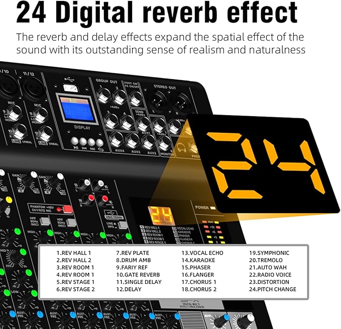 Audio Mixer Bluetooth G-MARK Professional Mixer Usb Interface Sound Board - Image 3