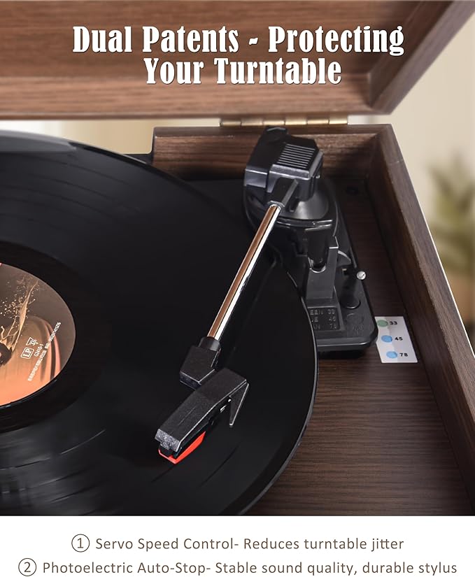 OTIC All-in-One Vinyl Record Player - Image 2