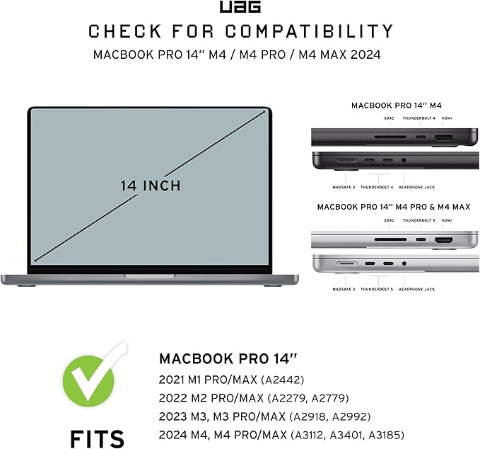 URBAN ARMOR GEAR UAG Designed for MacBook Pro 14 inch Case 2023-2024 M4 M3 - Image 2