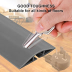 6.5Ft Floor Cord Cover Gray Silicone Cable Protector Easy to Install Wire - Image 5