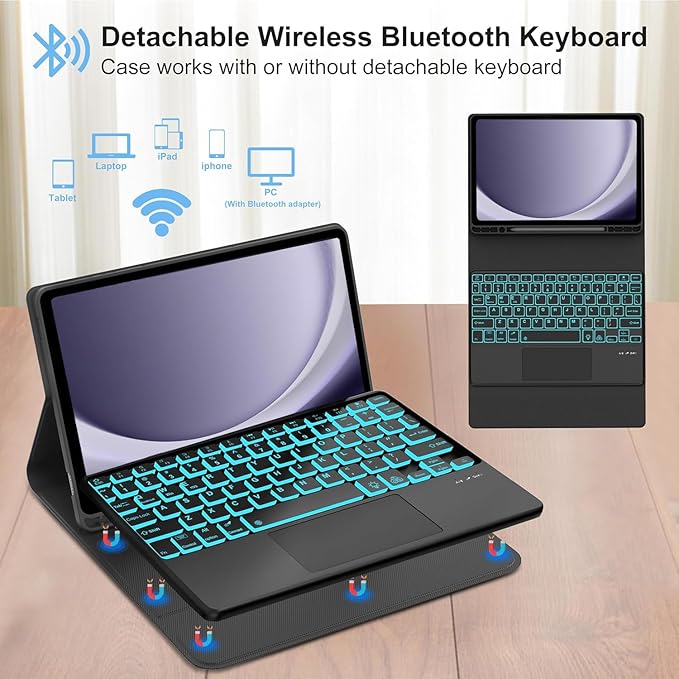 Backlit Touchpad Keyboard Case for Samsung Galaxy Tab A9 Plus 5G 11 Inch 2023 - Image 4