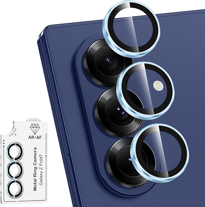 for Samsung Galaxy Z Fold 7 Camera Lens Protector, Individual Metal Ring by Btscase