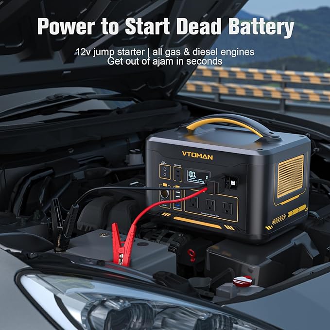 VTOMAN Jump 1800 Portable Power Station &12V Car Jump Starter, 1548Wh LiFePO4 - Image 3