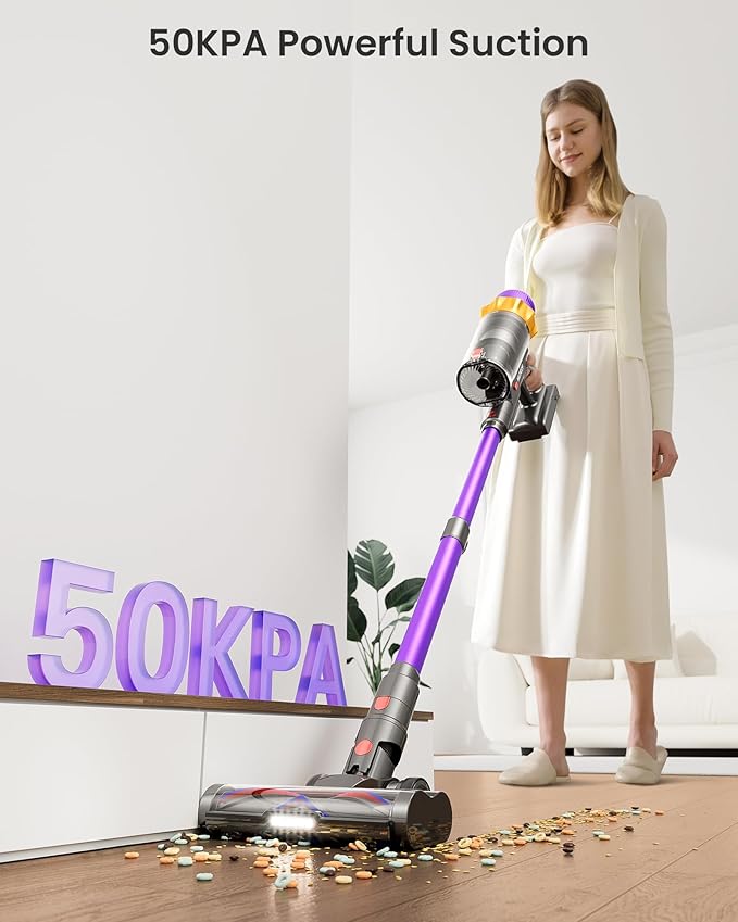 Cordless Vacuum Cleaner, 600W 50KPA 70 Mins Vacuum Cleaners - Image 2