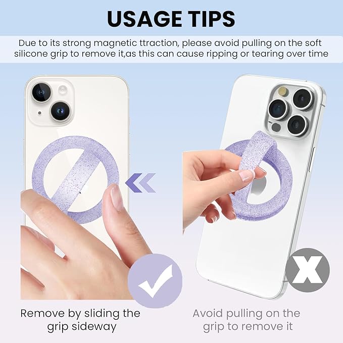 Magnetic Silicone Ring Grip Phone Holder, Loop Grip Phone Holder, Magnetic - Image 6