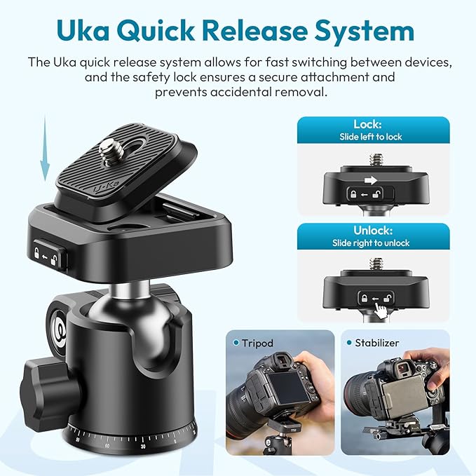 ULANZI TT53 Camera Tripod, 70.8” Travel Tripod - Image 2