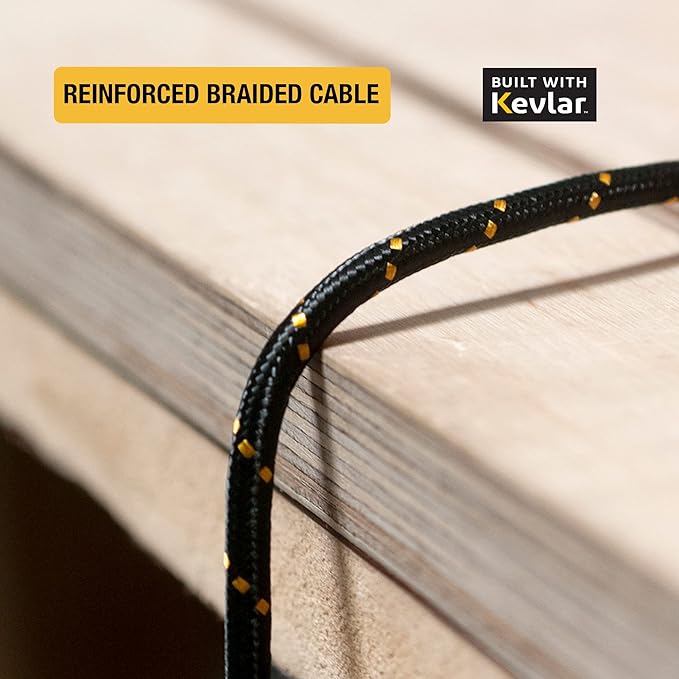 DEWALT Heavy Duty USB to USB C Cable, Jobsite Type C Cable, High Speed USBA to - Image 3