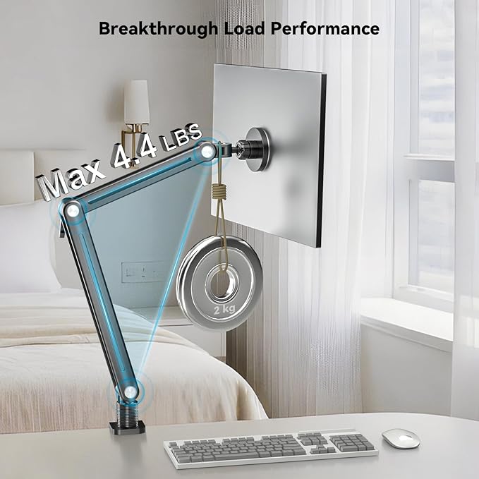 Jakeko Strong Magnetic Portable Monitor Desk Clamp - 75mm VESA Mount 4.7" 15.6" - Image 6