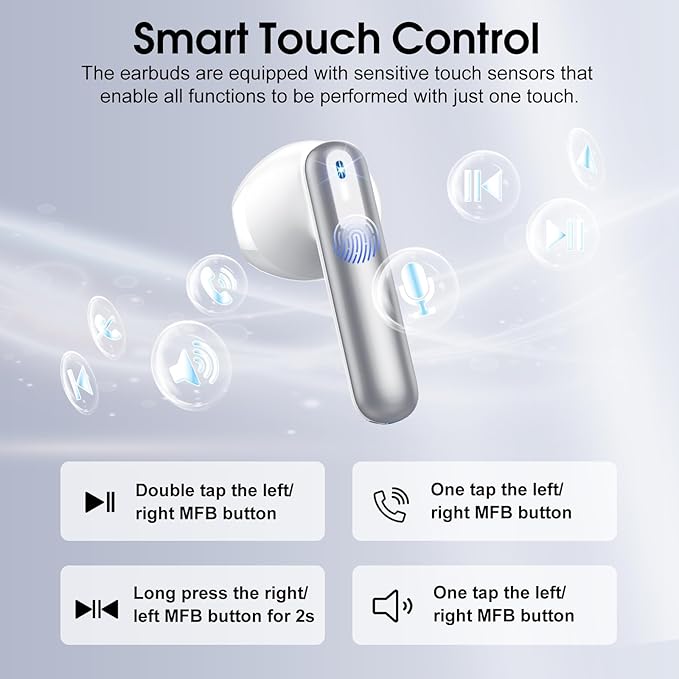 Wireless Earbuds, 40H Ultralight in-Ear Buds, IP7 Waterproof Earphones - Image 5
