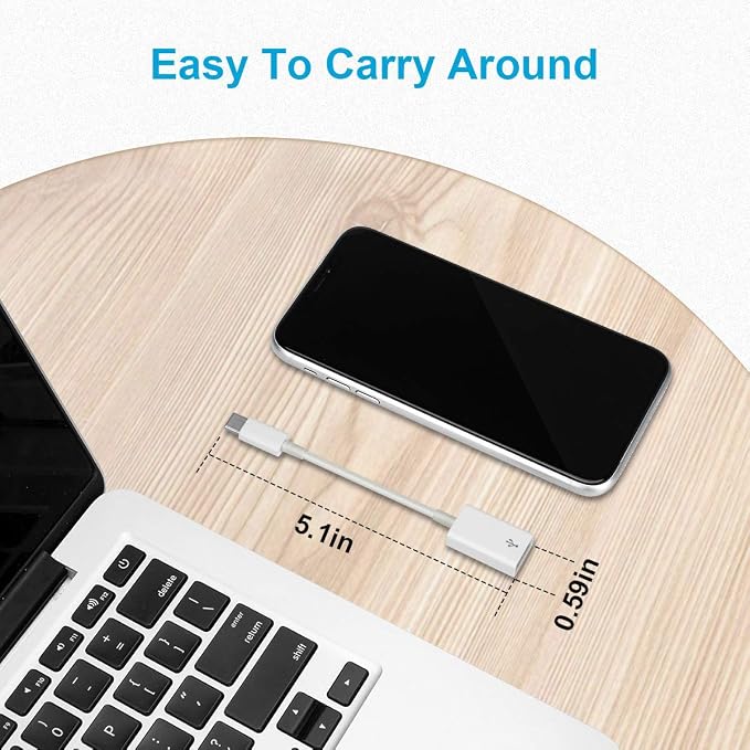 FLEAVER USB C to USB Adapter, Type-C OTG Cable Type C Male to USB A Female - Image 2