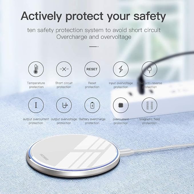 Fast Wireless Charger, 20W Max Wireless Charging Pad Compatible - Image 2
