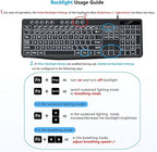 OMOTON Large Print Backlit Keyboard - Image 4