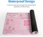 Pink Gaming Mouse Pad 31.5x11.8 Inch Pastel Game Over Large Mousepad Kawaii - Image 3