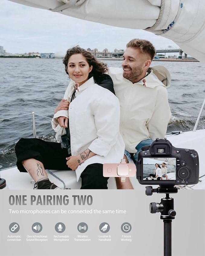 PQRQP 3 in 1 Wireless Lavalier Microphone - Image 6