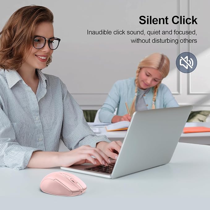 TECKNET Wireless Mouse Silent 4800 DPI Computer USB A & Bluetooth Mouse 6 - Image 5