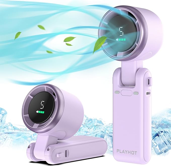 Portable Handheld Turbo Fan, 5-Speed Personal Fans, 5000mAh Rechargeable Fans - Image 7